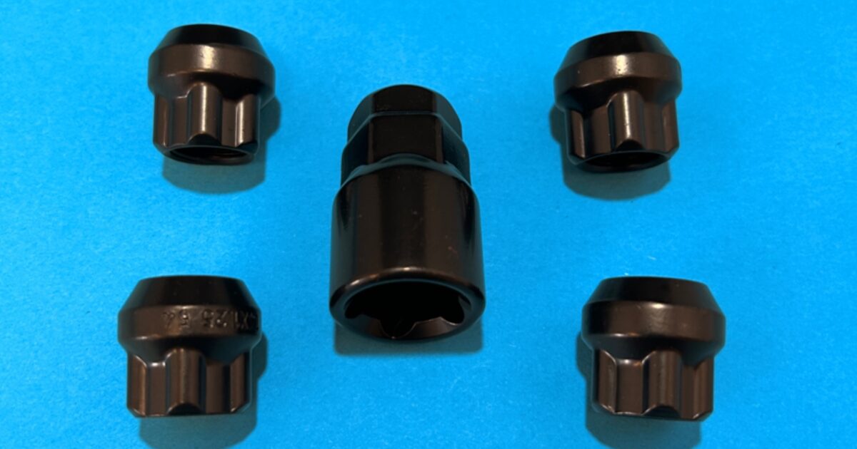 M14x1.5 60° Taper Open Locking Nut (Black) | PCD Parts